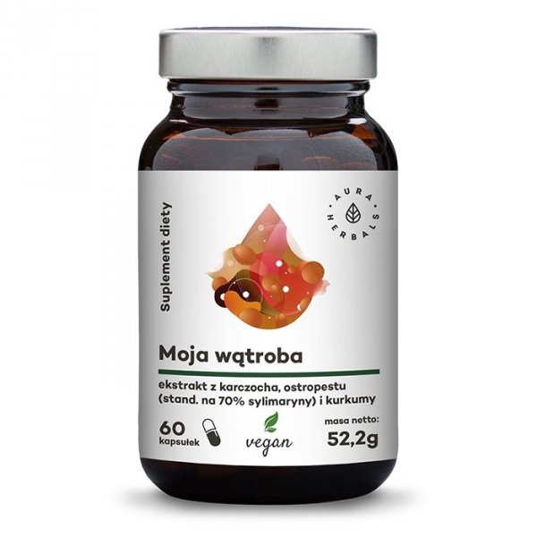 Moja Wątroba: Karczoch + Ostropest + Kurkuma, Aura Herbals, 60 kapsułek