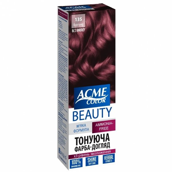 Farba do włosów bez amoniaku Acme Color Beauty - 135 Burgundy, 69g