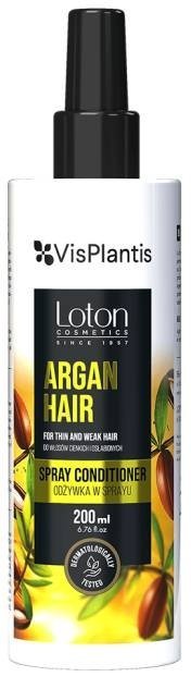Odżywka w Sprayu do Włosów Cienkich i Osłabionych, Argan, Vis Plantis