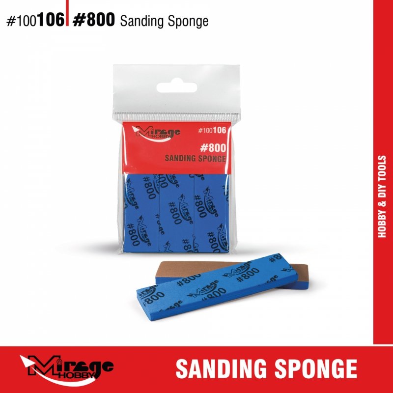 MIRAGE 100106 SANDING SPONGE #800 [6pcs] (gąbki do szlifowania) 