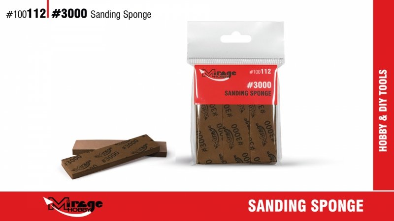 MIRAGE 100112 SANDING SPONGE #3000 [6pcs] (gąbki do szlifowania) 
