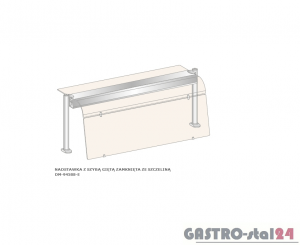 Nadstawka z szybą giętą ze szczeliną DM-94588 N-E wym. 895x480x470