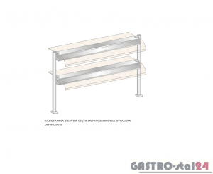 Nadstawka z szybą giętą dwupoziomowa z oświetleniem diodowym DM-94590 D-E wym. 2251x410x770