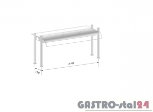 Nadstawka z oświetleniem DM 94583 O 1204x410x480