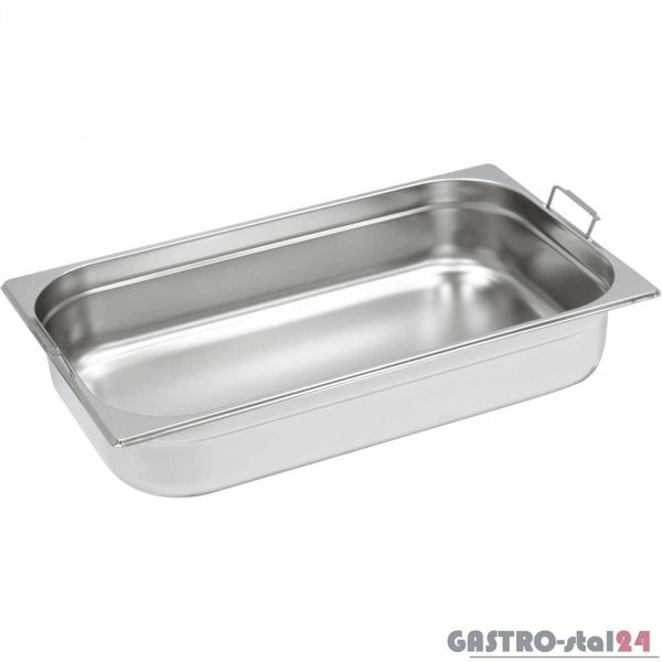 Pojemnik ze stali nierdzewnej GN 1/1 z uchwytami 530x325   (H-100 mm)