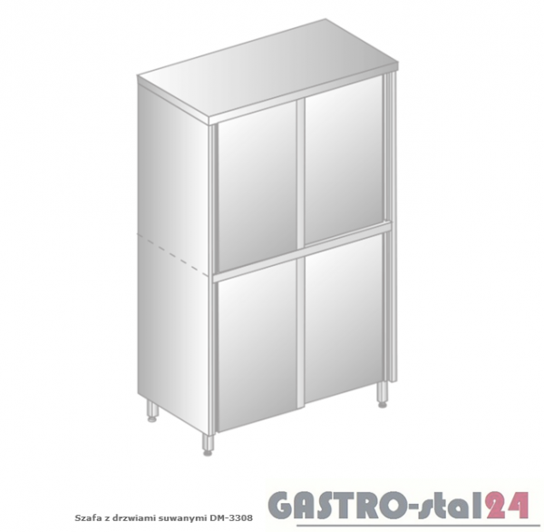 Szafa z drzwiami suwanymi DM 3308.01 szerokość: 700 mm, wysokość: 2000 mm  (800x700x2000)