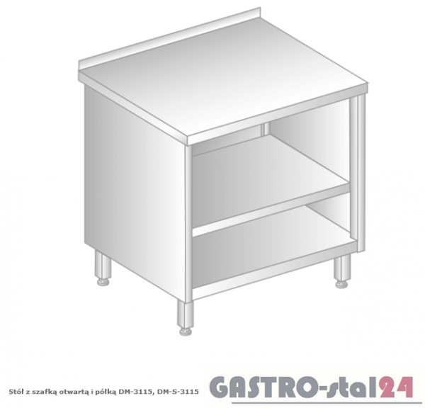 Stół z szafką otwartą i półką DM 3115 szerokość: 700 mm (600x700x850)