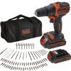 Wkrętarka Black&Decker BDCDD186B 18V 2x1.5Ah + akcesoria 80 el.