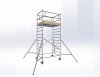 Rusztowanie  TOP SYSTEM 5,40m wieża jezdna o wymiarach  135 x 180 cm   Faraone  D1-44