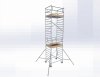Rusztowanie  TOP SYSTEM 8,40m wieża jezdna o wymiarach  135 x 180 cm   Faraone  D1-74