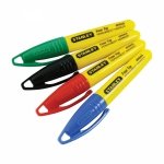Mini marker budowlany czarny, czerwony, zielony, niebieski Stanley 1-47-329