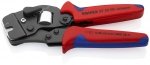 Samonastawne szczypce do zagniatania tulejek kablowych z ładowaniem od czoła KNIPEX 97 53 09