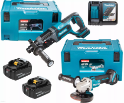 Zestaw Combo Makita DLX2153TJ1 (DHR241 DGA504) 2x5.0Ah 18V 