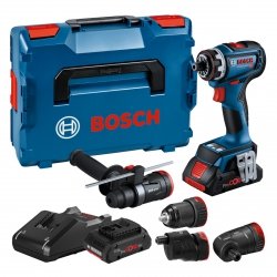 Wiertarko-wkrętarka akumulatorowa Bosch GSR 18V-90 FC Professional 2x4.0Ah + UCHWYTY