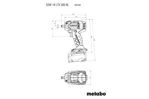 Zakrętak udarowy Metabo SSW 18 LTX 300 BL 602395890