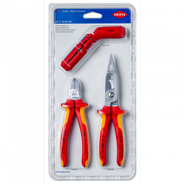Zestaw narzędzi do prac elektroinstalacyjnych Knipex 00 31 30 BK V01