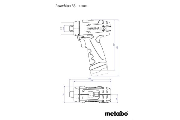 Wkrętarka Metabo PowerMaxx BS Basic Set 600080710