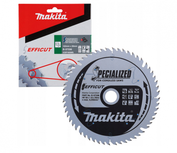 Tarcza tnąca EFFICUT Makita B-57336 165x20mm 56Z do laminatu