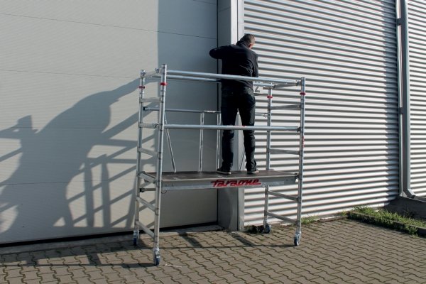 Rusztowanie  7,6m wieża jezdna COMPACT XS o wymiarach 75 x 180 cm   Faraone  MODUŁ A + B + C + D