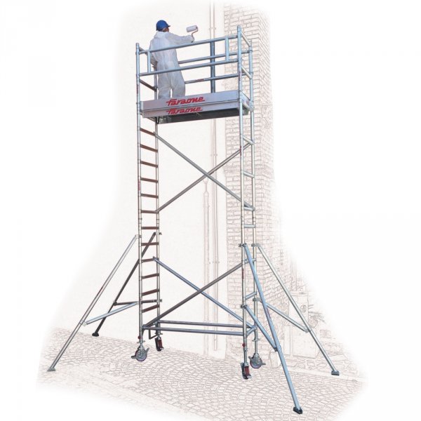 Rusztowanie  TOP SYSTEM  7,4m wieża jezdna o wymiarach 75 x 245 cm   Faraone  B1-64