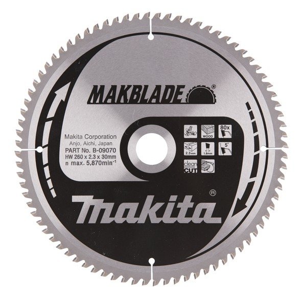 Tarcza tnąca do drewna Makita MAKBLADE 260mm B-32845