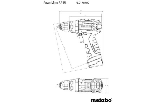 Wkrętarka udarowa Metabo POWERMAXX SB BL (601784500) 12V 2x2.0Ah  