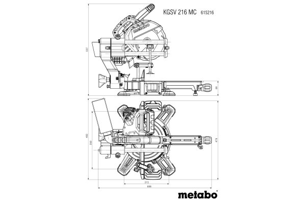 Ukośnica Metabo KGSV 216 MC z regulacją obrotów 615216000