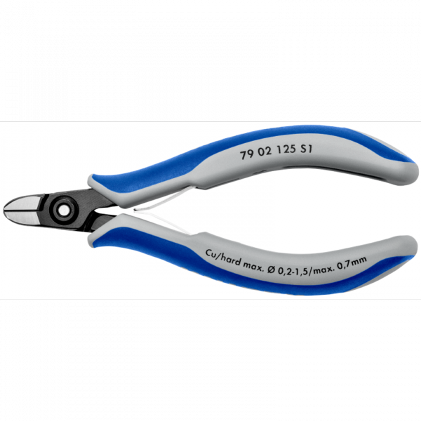 Precyzyjne szczypce tnące boczne dla elektroników Knipex 79 02 125 S1
