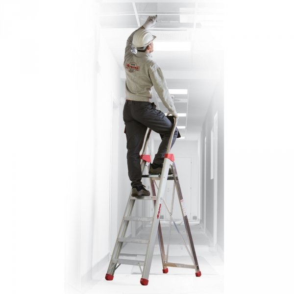 Drabina jednostronna z głębokimi  8 cm stopniami  Faraone LADY4