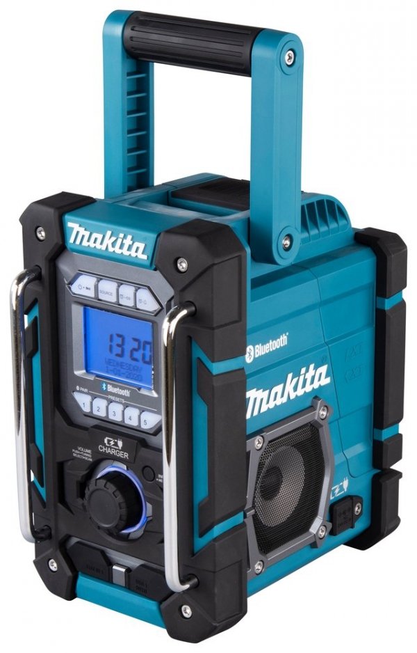 Akumulatorowy odbiornik radiowy Makita DMR300 BT z ładowarką