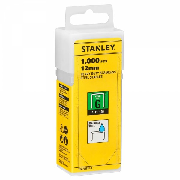 Zszywki ze stali nierdzewnej Stanley TRA708SST-0 typ G 4/11/140 12mm 1000szt.