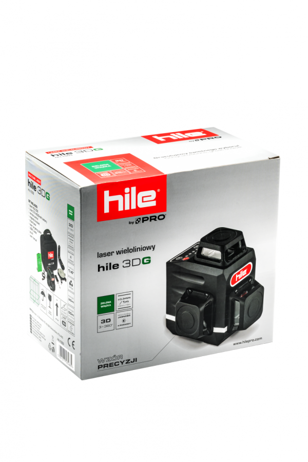 Laser wieloliniowy 360° zielony Hile by PRO 3DG
