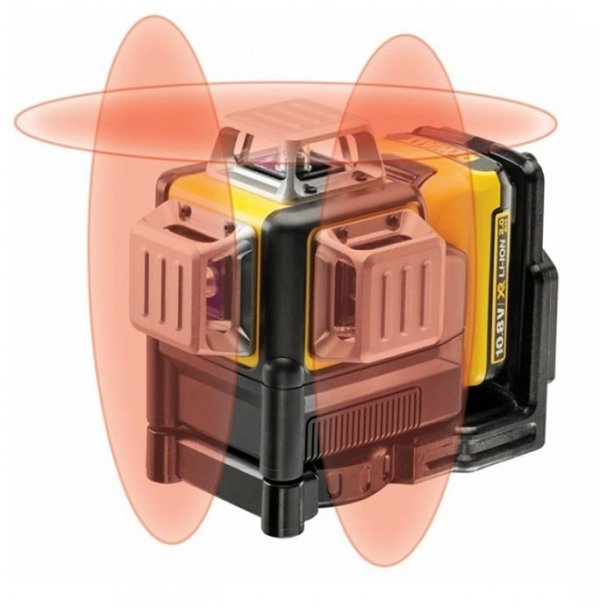 Laser 3-wiązkowy czerwony samopoziomujący 360° DeWalt DCE089D1R