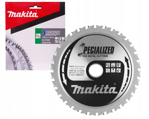 Tarcza tnąca Makita Specialized T.C.T, 150 x 20 mm, 32Z B-47036
