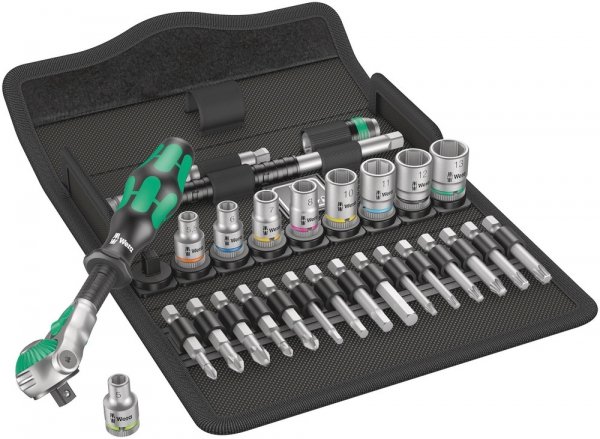 Grzechotka Zyklop Speed 1/4&quot; w zestawie metrycznym, 28 części WERA | 05004016001