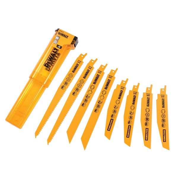 Zestaw 8 brzeszczotów do różnych materiałów DeWALT DT2442