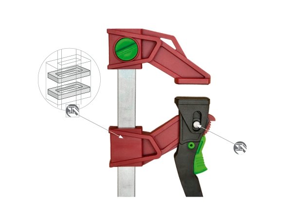 Ścisk stolarski Light PAL PIHER 16 cm P30901