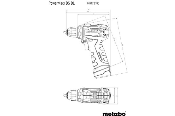 Wkrętarka Metabo POWERMAXX BS BL (601721500) 12V 2x2.0Ah  
