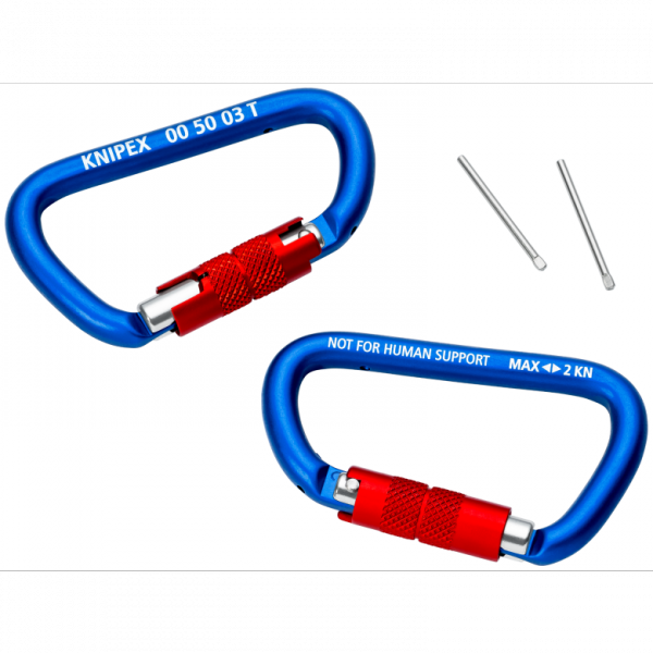 Karabińczyk na narzędzia 2 szt. Knipex 00 50 03 T BK