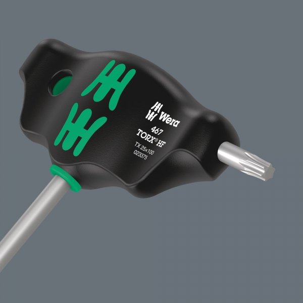 Zestaw wkrętaków do śrub z gniazdem TORX® 467/7 TORX® HF Set 2 z rękojeścią poprzeczną i funkcją przytrzymywania, 7 części WERA | 05023456001