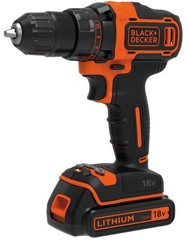 Wkrętarka Black&amp;Decker BDCDD186B 18V 2x1.5Ah + akcesoria 80 el.