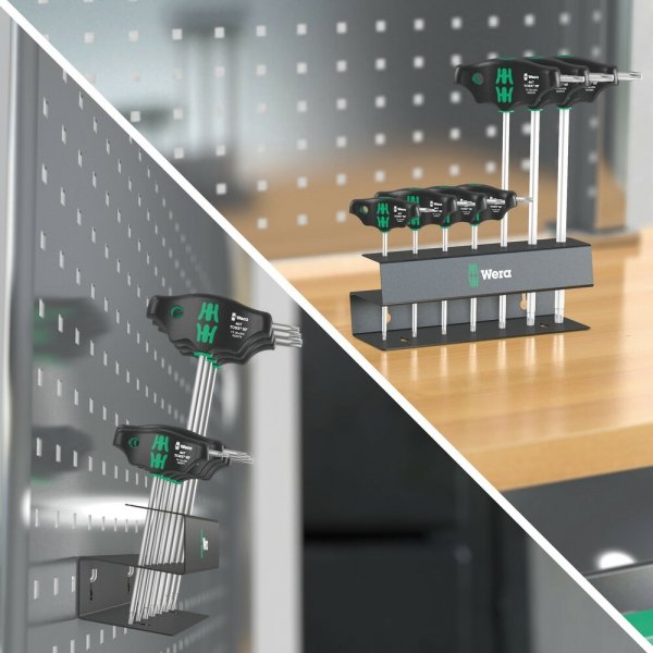 Zestaw wkrętaków do śrub z gniazdem TORX® 467/7 TORX® HF Set 2 z rękojeścią poprzeczną i funkcją przytrzymywania, 7 części WERA | 05023456001