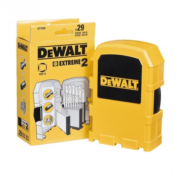 Zestaw 29 wierteł do metalu DeWALT DT7926 EXTREME 2 w mocnej kasecie