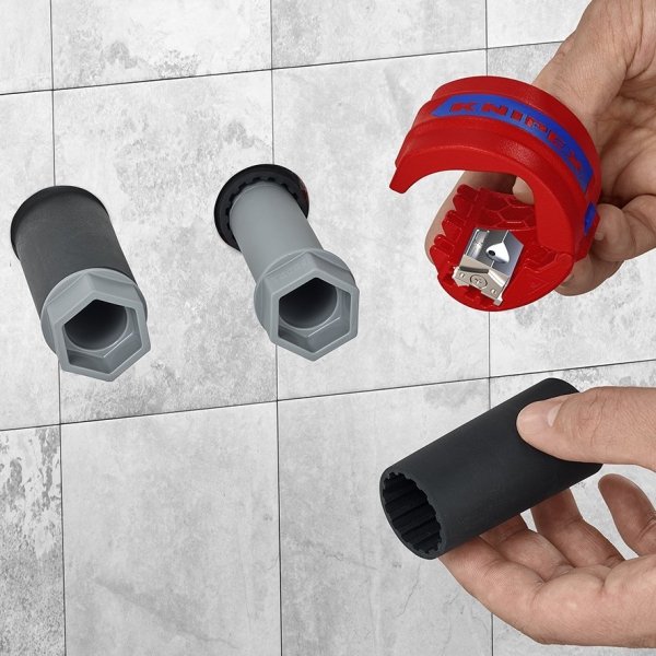 Obcinak do rur z tworzywa sztucznego i tulejek uszczelniających Knipex BiX 90 22 10 BK