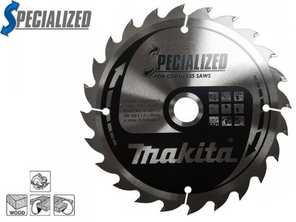 Tarcza tnąca Makita Specialized B-32910 165x20 24Z 