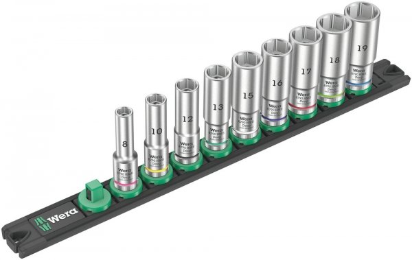 Listwa magnetyczna B Deep 1 na zestaw kluczy nasadowych 3/8&quot;, 9 części WERA | 05005440001