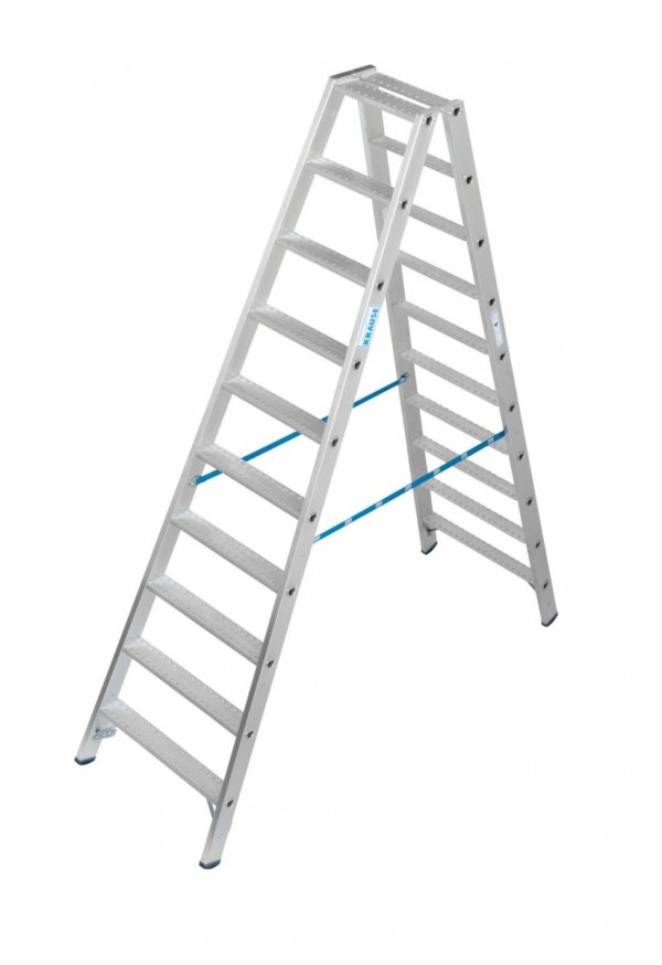 Drabina dwustronna ze stopniami R13 KRAUSE 2x10 stopni 136206