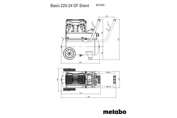 Kompresor sprężarka tłokowa Metabo Basic 220-24 OF Silent 601593000