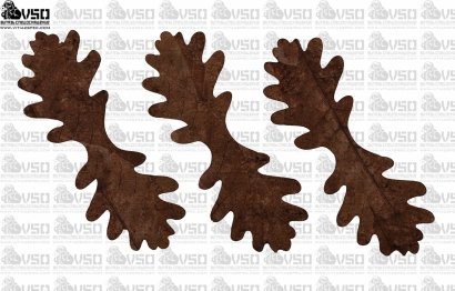 Zestaw 50 szt liści do wypełnień ghillie ORZECH 