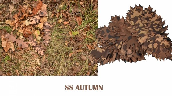 Zestaw 50 szt liści do wypełnień ghillie SS JESIEŃ JASNY